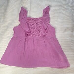 Wonder Nation Girls Ruffle Top Size XXL‎ 18 Pink NWOT Summer Floral Accent